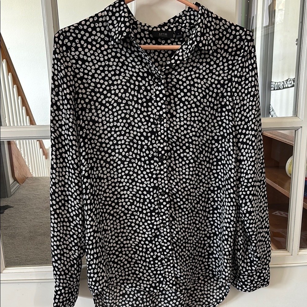 Black and White Polka Dot Men's Shirt